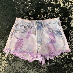 VINTAGE High Waisted Levi Shorts Tye Dye